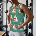 thumbnail image 5 of Fotbe Yachts And Buoys Pattern Men's Quick Dry Workout Tank Top Gym Muscle Tee Fitness Bodybuilding Sleeveless T Shirt Breathable Workout Shirt-4X-Large, 5 of 9