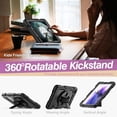 thumbnail image 4 of Timoom Samsung Galaxy Tab A7 Lite Case 8.7 inch 2021(SM-T220/T225), with Screen Protector Pencil Holder Kids Shockproof Rugged Silicone Cover 360 Stand Hand Strap for Galaxy Tablet A7 Lite,Black, 4 of 7