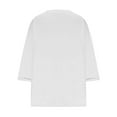 thumbnail image 5 of Stylish Olyvenn Plus Size Tops for Women Solid Summer Tops V Neck Short Sleeve T Shirts Oversized Trendy Dressy Casual Blouses White L, 5 of 6
