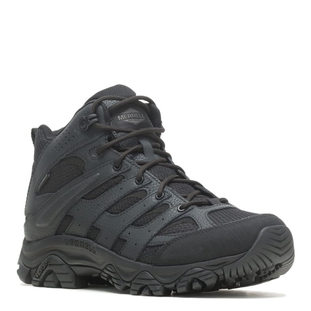 Botas tácticas impermeables Moab 3 Mid de Merrell para hombre, color negro, 9,5 W