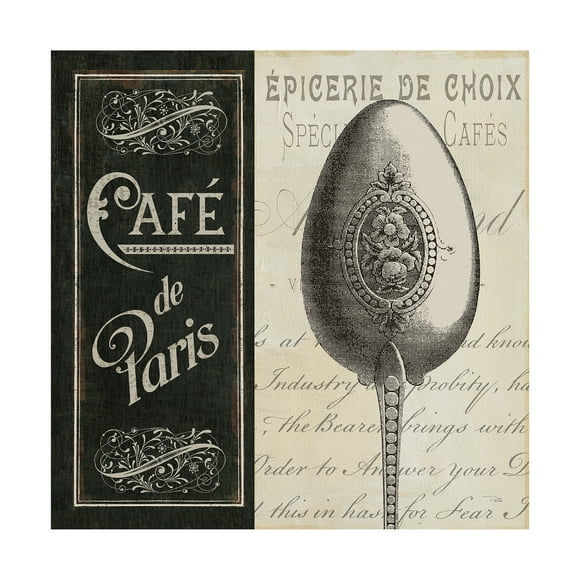 Trademark Fine Art 'French Menu I' Canvas Art by Pela Studio