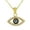 Yellow, variant on 925 Sterling Silver White CZ Hamsa Evil Eye Pendant Necklace
