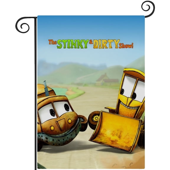 Stinky and Dirty-themed Garden Flag. Perfect gift for fans, friends, and family members, and suitable for outdoor activities, party decorations11''x18''