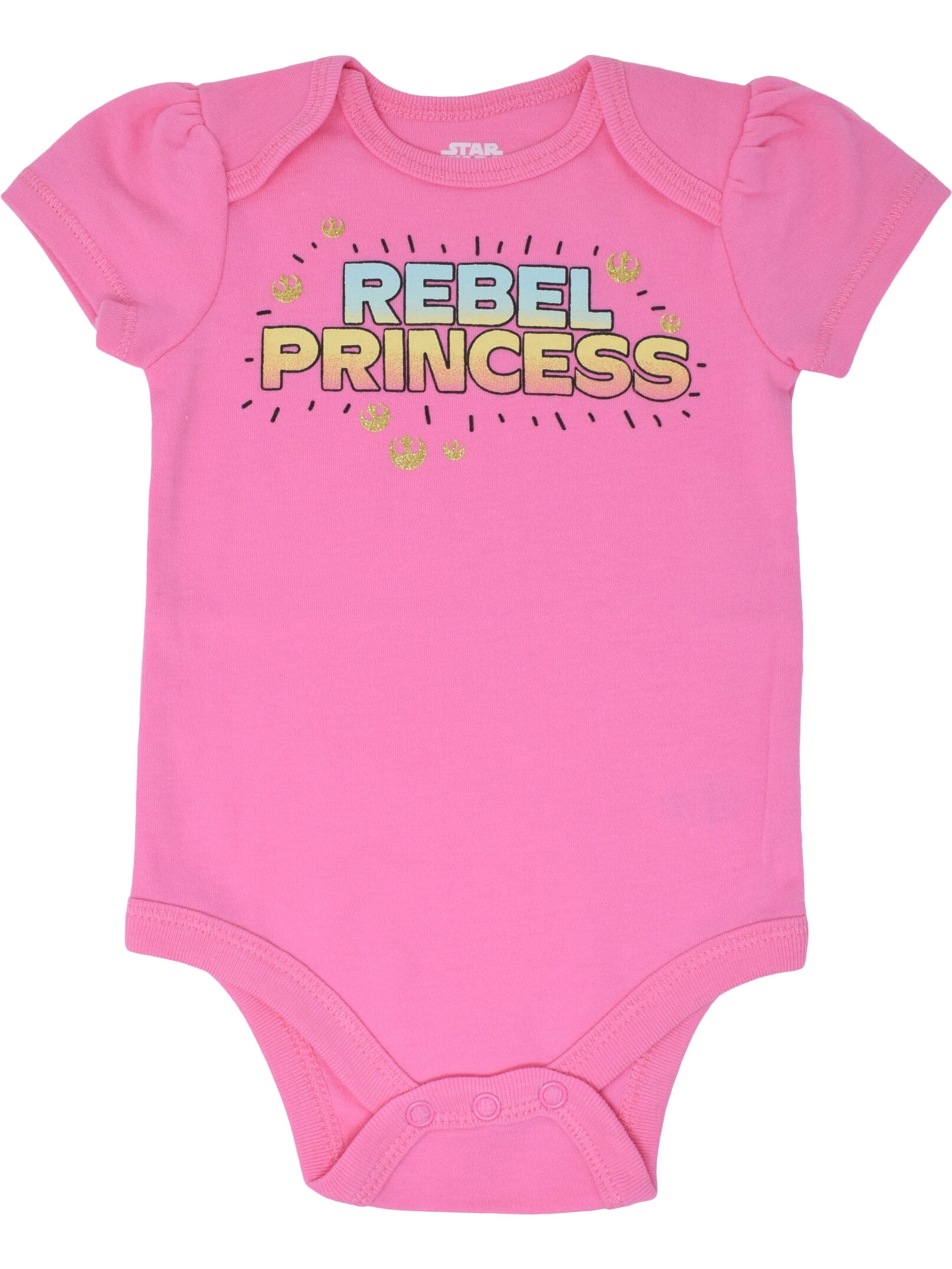 Star Wars R2-D2 Chewbacca Princess Leia Newborn Baby Girls 5 Pack Bodysuits Newborn to Infant