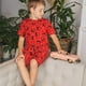thumbnail image 4 of Balery Red Ladybugs On White Dotted Conjunto de Pijama Infantil de Manga Corta con Estampado – Ropa de Dormir de Algodón Suave-Large, 4 of 6