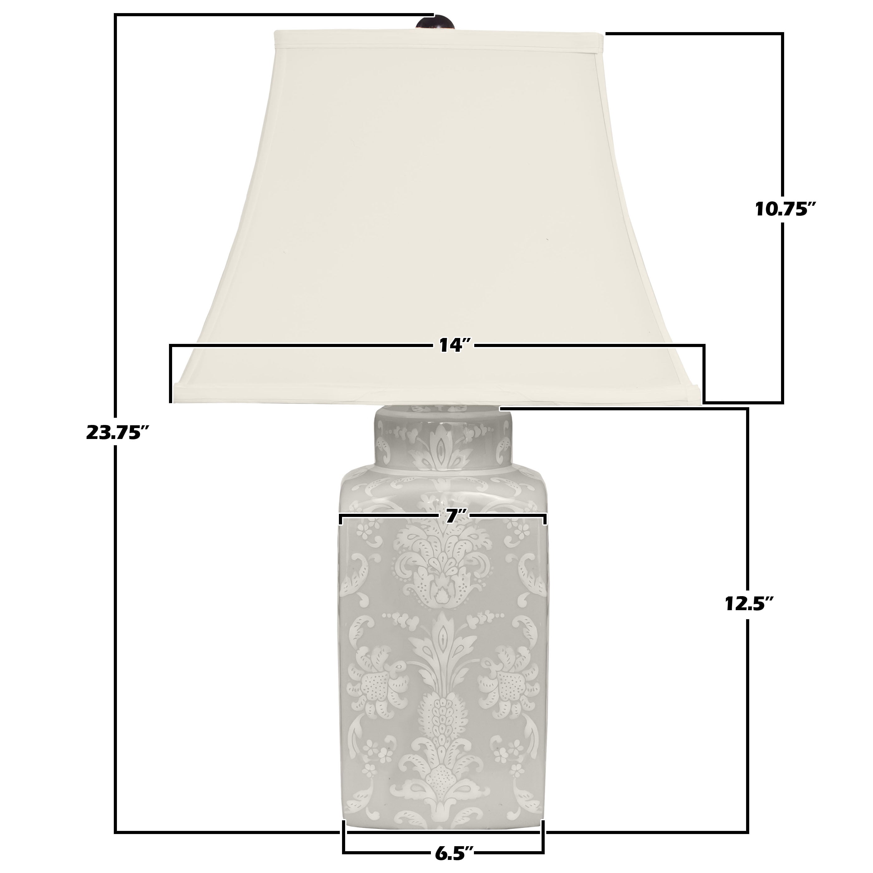 Victorian Lace Porcelain Lamp