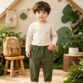 thumbnail image 2 of YOUYEDIAN Boys Casual Pants Toddlers Comfortable Stylish Pants Kids Spring Fall Trousers, 2 of 5