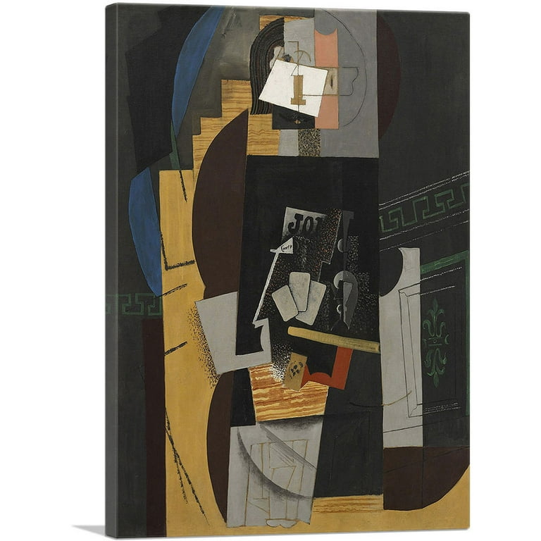 ARTCANVAS Card Player 1913 Canvas Art Print by Pablo Picasso - Size: 18" x  12" (1.50" Deep) - Walmart.com