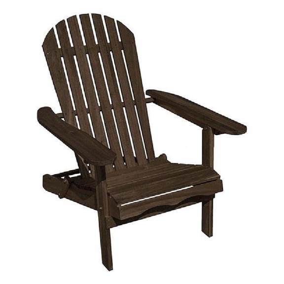 Geli Outdoor Adirondack Chair-Slatted Back-Weathered Gray Wood