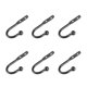 thumbnail image 1 of 20PCS Mini Hook Single Small Size Wall Hooks Decorative Door Hanger Metal Alloy Wall Hangers Black Hooks, 1 of 4