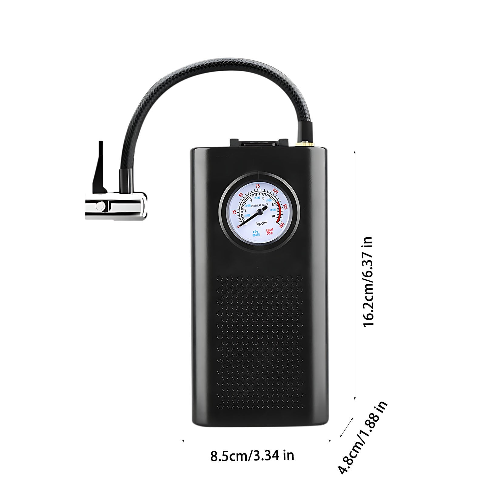 Vadktai Tire Inflator, Portable Air Compressor, Faster Portable Air Pump for Car Tires, Cordless Air Pump with Pressure Gauge for Cars, Bike & Motorcycle Tires, Ball