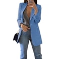 thumbnail image 2 of para mujer, traje casual con sopa y cuello, chaqueta dentera de otoño-invierno de manga rga ajustada, para 2XL Soledad Traje de rebeca de mujer, 2 of 10