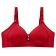 thumbnail image 2 of AherBiu Womens Plus Size Bras Large Bust Full Coverage Wireless High Supportive Bralette Solid Color Push up Bras, 2 of 7