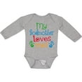 thumbnail image 3 of Inktastic My Godmother Loves Me Boys or Girls Long Sleeve Baby Bodysuit, 3 of 5
