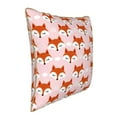 thumbnail image 2 of Haiem cute fox pink Print Velvet Soft Solid Decorative Square Throw Pillow Covers Set with Elegant Piping Christmas Cushion Case for Sofa Bedroom Car-16"x16", 2 of 8