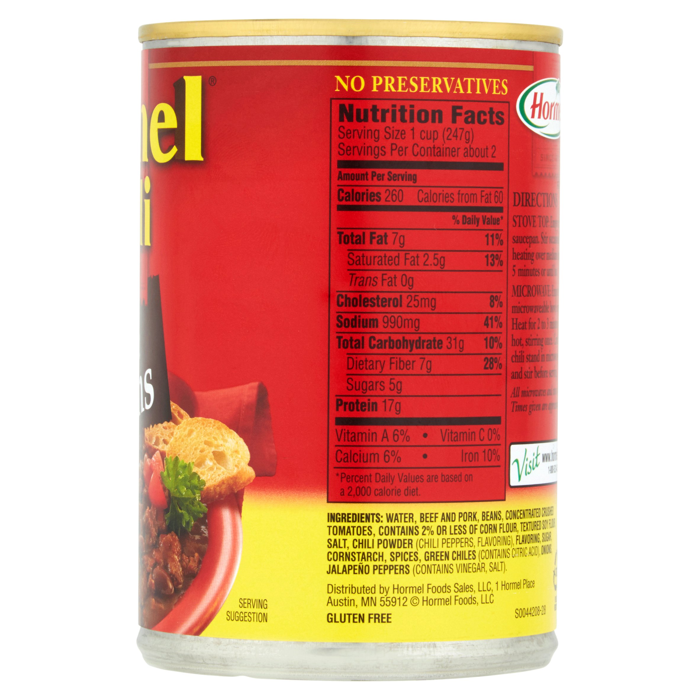Hormel Canned Chili Nutrition Facts Besto Blog