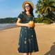 thumbnail image 4 of Balery North American Bald Eagle Vestidos sueltos de manga corta para mujer, vestidos de verano 2025, vestidos casuales de corte A con vuelo., 4 of 6