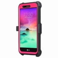 thumbnail image 5 of LG Xpression Plus Case/LG Phoenix Plus Case/Harmony 2 Case/K10 2018 Case /K30 Case/Premier Pro Case, Shock Proof Case w[Built In Screen Protector] Rugged Heavy Duty Belt Holster, Hot Pink, 5 of 6