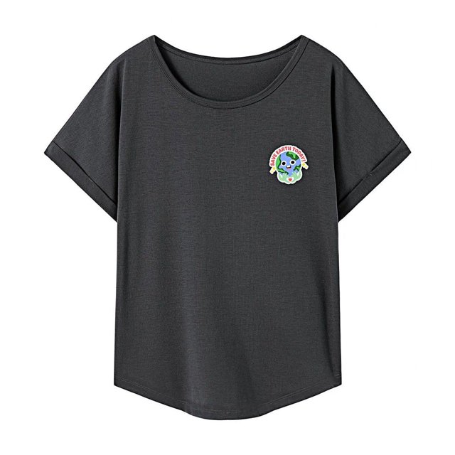 Camiseta para mujer verano moda casual básica camiseta para ir de compras caminar trabajo S