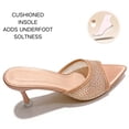 thumbnail image 4 of CHICVOMEY Pointed Open Toe Kitten Heels for Women with Mesh Rhinestone Glitter Kitten Heels 2 IN Low Heel Dress Shoes for Prom & Wedding Heels Sandals, 4 of 9