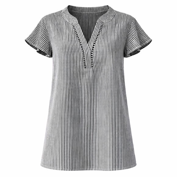 Blusa George para Mujer, Manga Corta Negro Talla M