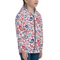 thumbnail image 5 of Pofeuu Birds Flowers Print Teenage Zipper Hoodie Sweatshirts Hooded Casual Jackets With Pocket For Boys Girls-Medium, 5 of 6