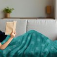 thumbnail image 3 of Moroccan Soft Flannel Fleece Blanket, Timeless Motifs of the Orient with Geometric Composition Far East Asia, Cozy Plush for Indoor and Outdoor Use, 50" x 60", Teal Pale Blue White, by Ambesonne, 3 of 5