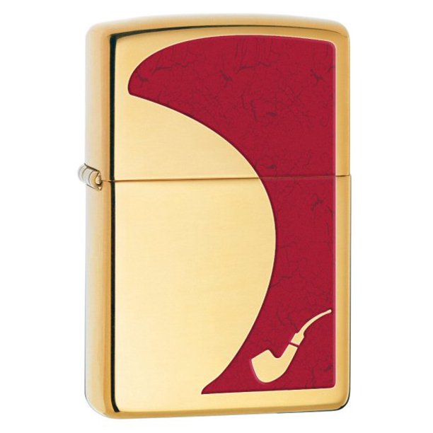 Zippo Red Pipe High Polished Brass Windproof Lighter 28322 *NEW* LK