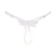 thumbnail image 1 of Gibobby Calzoncillos sexy Bragas sexy de tamaño ajustables Tanga de abierta con perlas bordadas para mujer(Blanco,Talla única), 1 of 3