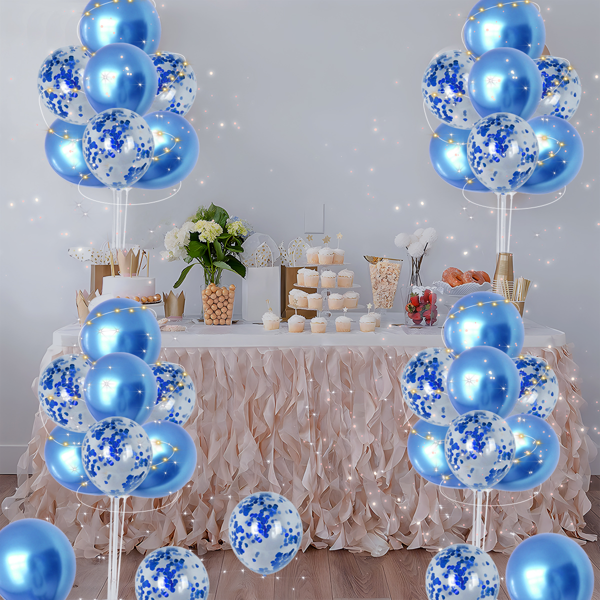 Father's Day Foil Balloons - Set Of 5 Cup & Trophy Design Balloons For Dad's Birthday Or Party Decor