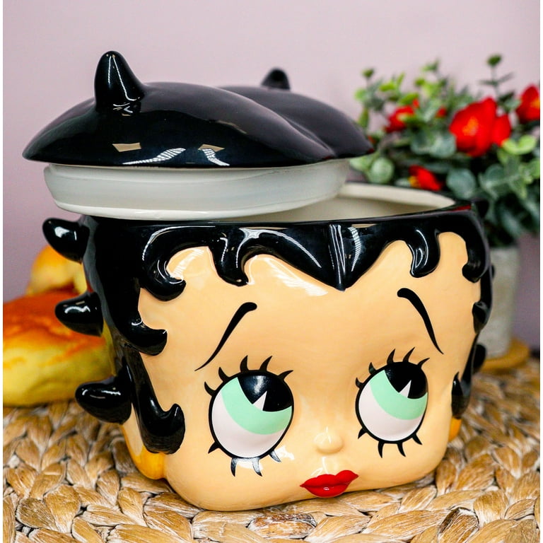 Betty Boop Vintage Ceramic Cookie Jar, Hand-Painted Collectible