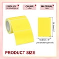 thumbnail image 2 of Rectangle Sticker Self-Adhesive Color Coding Labels Thermal Transfer Label Roll for Office Inventory Organize Name Tag Yellow, 2 of 7