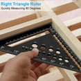 thumbnail image 5 of 5 in 1 Carpenter's Square, Multifunction Carpenter's Square 180 mm, Aluminum Ruler, Protractor from 45 to 90 Degrees, Squares, 5 of 5