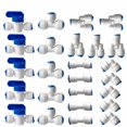 thumbnail image 1 of Polypropylene Plastic Tubing Quick Connect Fittings, Shut Off Ball Valve For Seamless Water Filter Systems And Odorless, Tasteless Water, 1 of 5