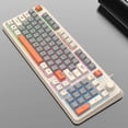 thumbnail image 3 of K82 Gaming Keyboard 94 Keys Portable Wired Office Keyboard With Colorful RGB Backlight Mechanical Ultra Silence Keyboard Comfortable Typing Experience For Laptop PC Computer, 3 of 9
