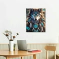 thumbnail image 2 of Wolf Wall Art Canvas - Wall Decor for Bedroom, Wolf Portrait Painting Wildlife Wall Art, Indian Wolf Picture Canvas Print Ready To Hang, 2 of 5