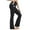Black, variant on Womens Flare Yoga Pants with Pockets Drawstring Flared Leggings Tummy Control High Waist Bell Bottom Black L