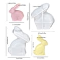 thumbnail image 3 of Easter Bunny Silicone Candle Mould – 1pc Sitting Rabbit Design for Wax, Resin or Plaster, Detailed 3D Spring DIY Casting Mold (Silicone Moulds Easter Candle Mould), 3 of 9