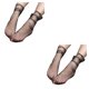 thumbnail image 1 of Qarigey Mujeres Niñas Nylon Star Grid Chic Malla Niñas Transparente Pura Fina Tobillo Medias de gasa No.05 2piezas Qarigey CBP068817, 1 of 5
