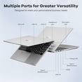 thumbnail image 4 of 15.6" IPS FHD Gaming Laptop 32GB DDR5 RAM 1TB SSD AMD Ryzen 5 6600H (Beat i7-1165G7, 6 Cores Up to 4.5GHz) AMD Radeon 660M GPU-Computer with 100W Type-C Backlit Keyboard Fingerprint Silver, 4 of 7