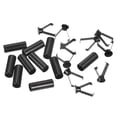 thumbnail image 1 of Uxcell 30 piezas de puntas de cordones de metal, cabezal de reparación, puntas de reemplazo para zapatos deportivos, cordones de ropa, negro mate, 1 of 5