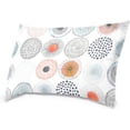 thumbnail image 2 of Circles Colorful Texture Velvet Oblong Lumbar Plush Throw Pillow Cover/Shams Cushion Case - 20x26in - Decorative Invisible Zipper Design for Couch Sofa Pillowcase Only, 2 of 5