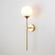 thumbnail image 5 of Toystoory Lámpara de pared compacta LED Luz de pared simple moderna con brazo dorado largo para dormitorio Sala de estar Café Iluminación y accesorios transparente Toystoory HA027218-01, 5 of 6