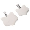 thumbnail image 2 of 2 placas de identificación de metal en blanco para perro, de acero inoxidable, con estampado en blanco, colgantes para identificación de mascotas., 2 of 7