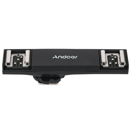 Andoer Dual Hot Shoe Flash Speedlite Bracket Splitter for Nikon D750 D7200 D7100 D7000 D800 D810 D600 DSLR Camera