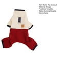 thumbnail image 7 of Color-blocking Design Pet Jumpsuit Pet Jumpsuit Cute Dog Winter Jumpsuit with Color-blocking Design Four-leg Design Warmth Comfortable Cat Overall Pet, 7 of 7