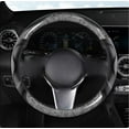 thumbnail image 7 of Sporty Woodgrain Steering Wheel Cover Leather Four Seasons Universal 15 Inch Soft Padded Breathable Anti-Slip Massage Grip, 7 of 7
