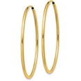 thumbnail image 2 of 14k Yellow Gold 1.5mm Polished Round Endless Hoop Earrings - 37.5mm, 2 of 6