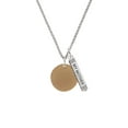 thumbnail image 2 of Delight Jewelry Acrylic 7/8" Disc Goldtone Silvertone Always My Mother Bar Charm Necklace, 23", 2 of 4