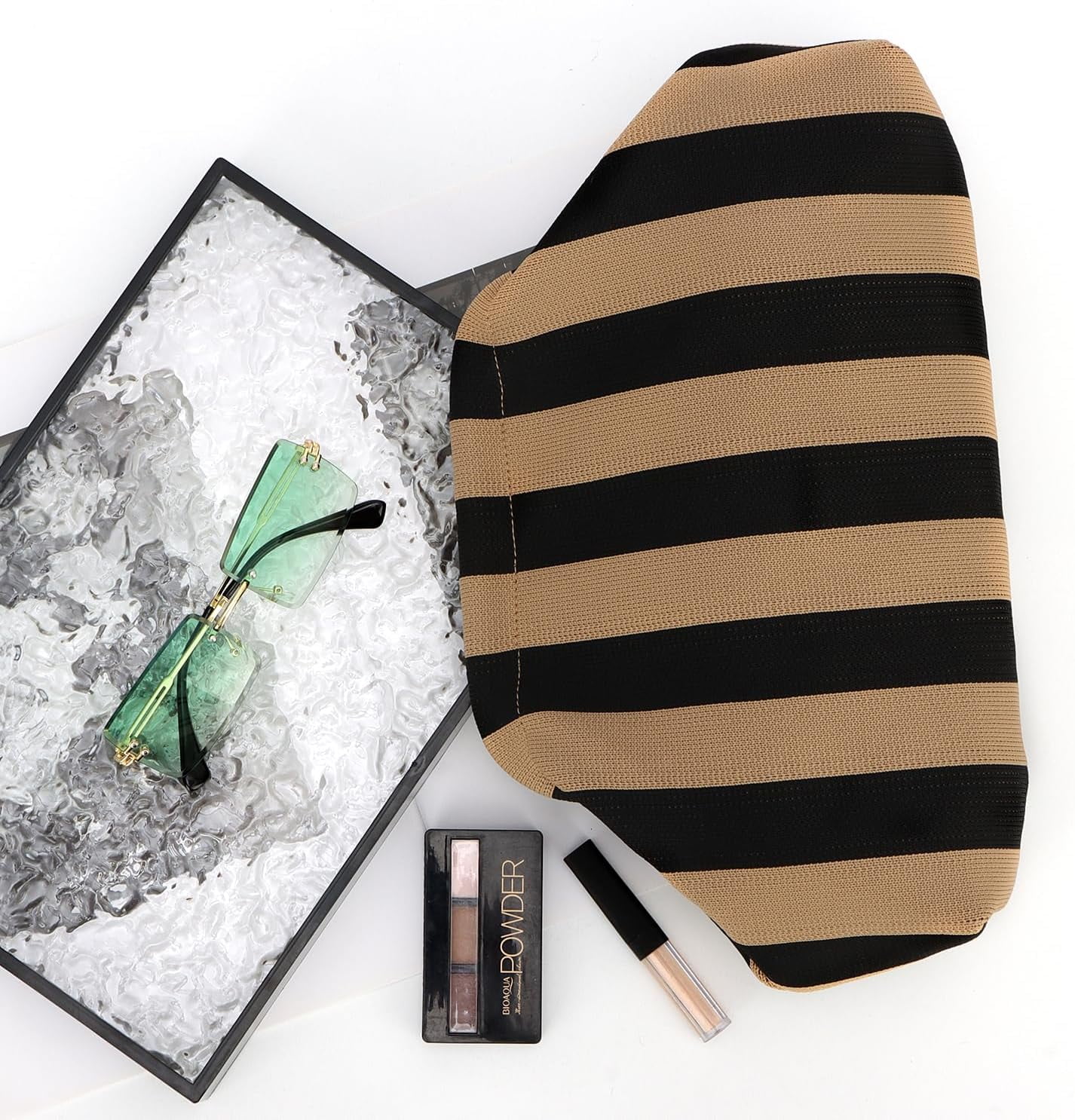 Summer Beach Clutch Purses for Women Woven Crochet Handbags Dumpling Clutch Ruched Cloud Purse Casual Colorblock Bag
